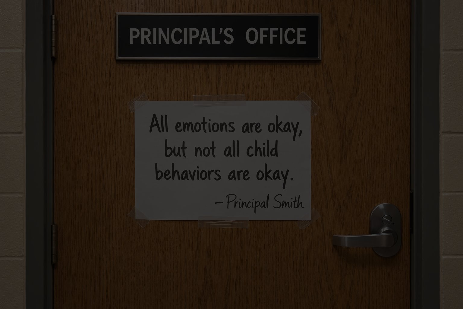 Sign on Principal's door